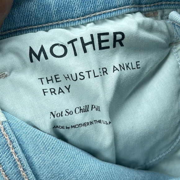 NWT MOTHER the hustler ankle fray Not SO Chill Pill size 28 - Picture 6 of 15